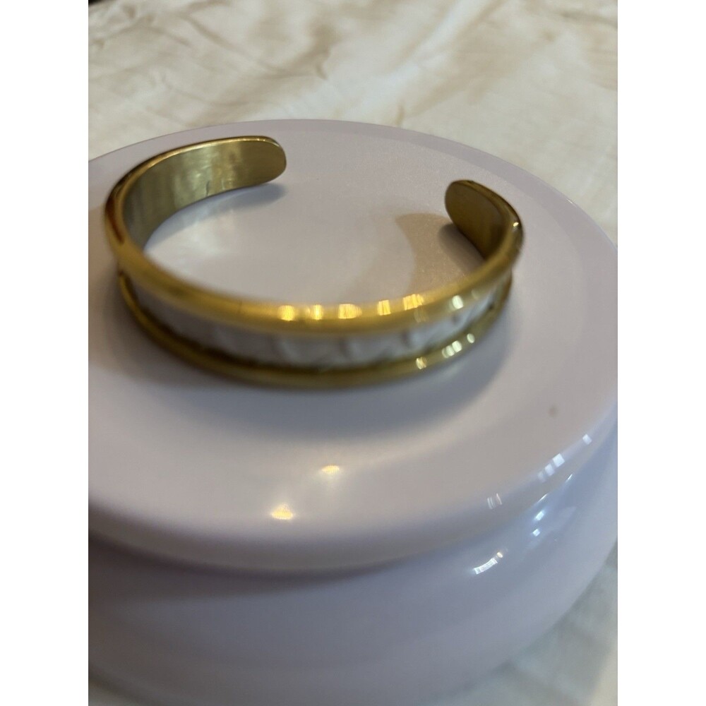 Taylor And Tessier Aspen Python Gold Plated Over Brass Cuff Bracelet